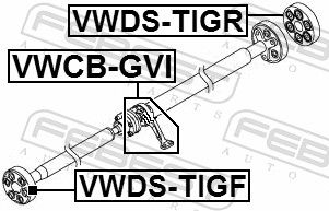 FEBEST VWCB-GVI Bearing, propshaft centre bearing