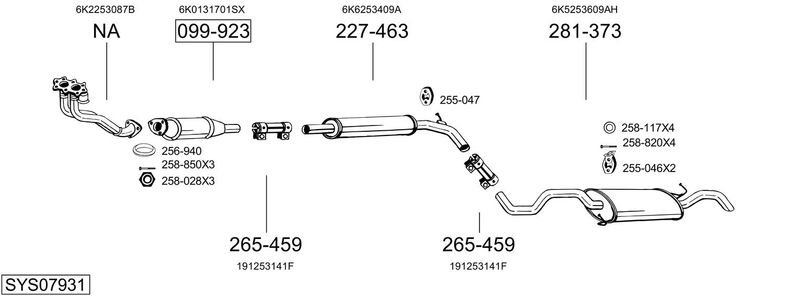 BOSAL kipufogórendszer SYS07931