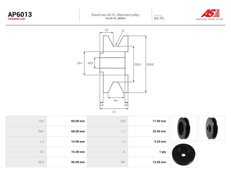 Rihmaratas, generaator, AS-PL AP6013