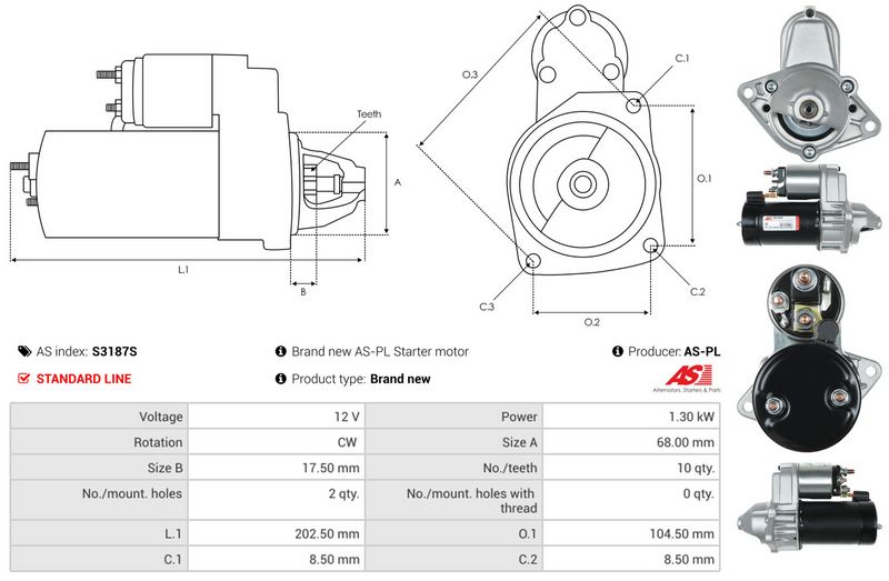 AS-PL S3187S Starter
