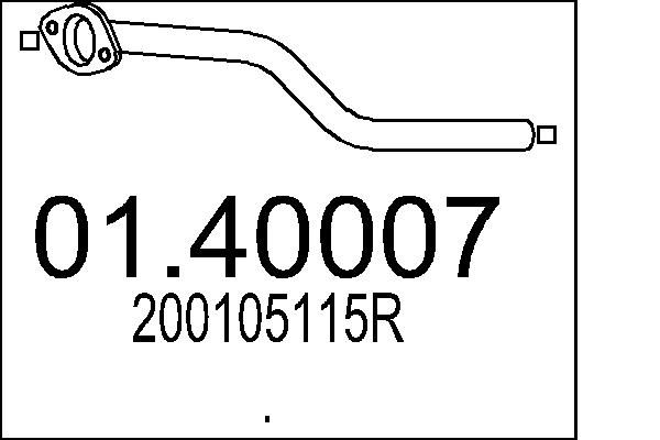 MTS kipufogócső 01.40007