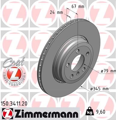 Гальмівний диск, Zimmermann 150.3411.20