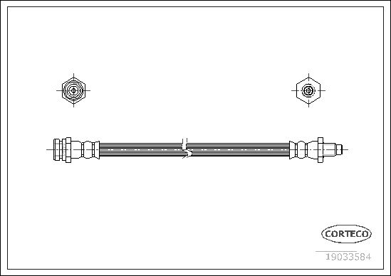 Гальмівний шланг, Corteco 19033584