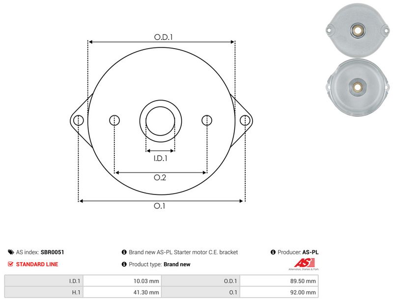 AS-PL SBR0051 Starter Lid, carburettor
