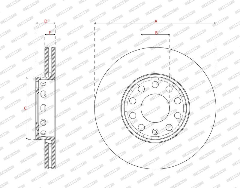 FERODO Disque de frein DDF1706