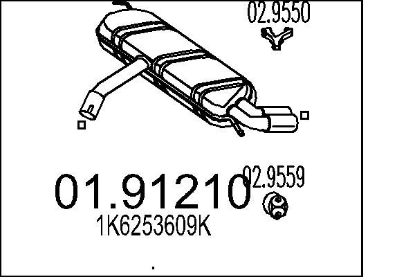 MTS hátsó hangtompító 01.91210