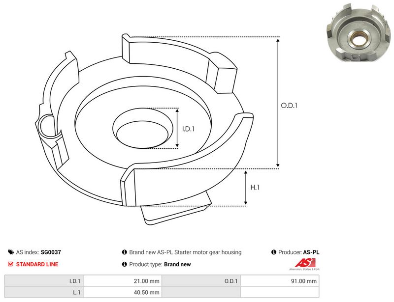 AS-PL SG0037 Repair Kit, starter