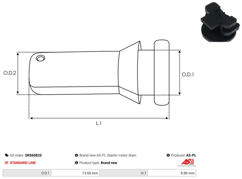 Remondikomplekt, Starter, AS-PL SRS6082S