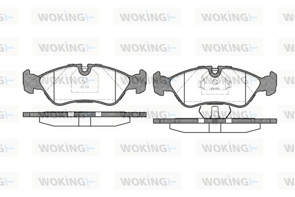 Комплект гальмівних накладок, дискове гальмо, Woking P3863.30