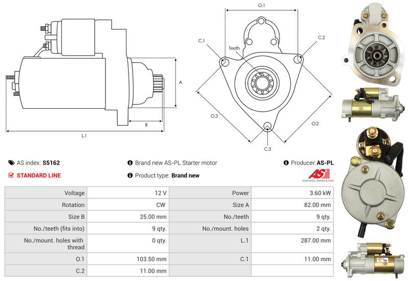 Starter, AS-PL S5162