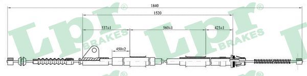 Тросовий привод, стоянкове гальмо, Lpr C0852B