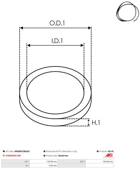 AS-PL ARS0057(BULK) Repair Set, alternator