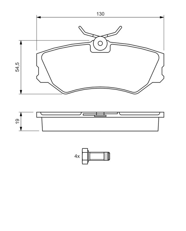 Piduriklotsi komplekt, ketaspidur, BOSCH 0 986 460 941