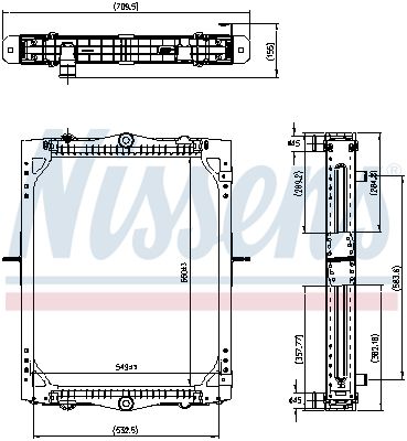 chladič vodní DAF LF Euro 6 606425