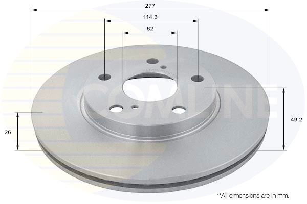 Comline Brake Disc ADC2513V