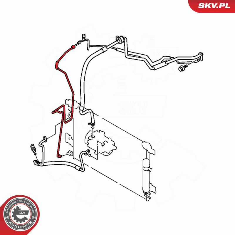 ESEN SKV 54SKV658 High/Low-pressure Line, air conditioning