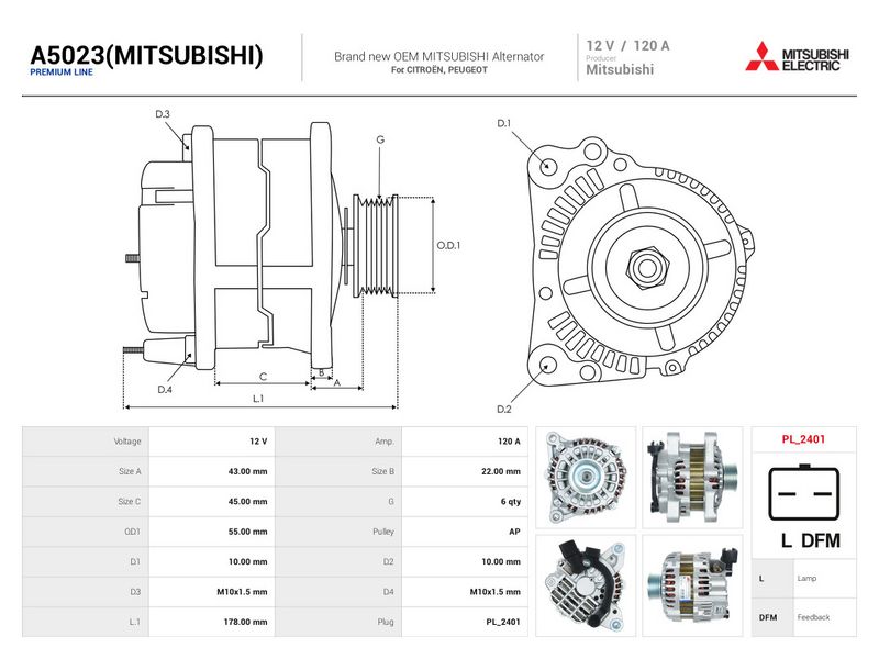 Prekės atitinka OEM kodą: A003TB2691ZEKD