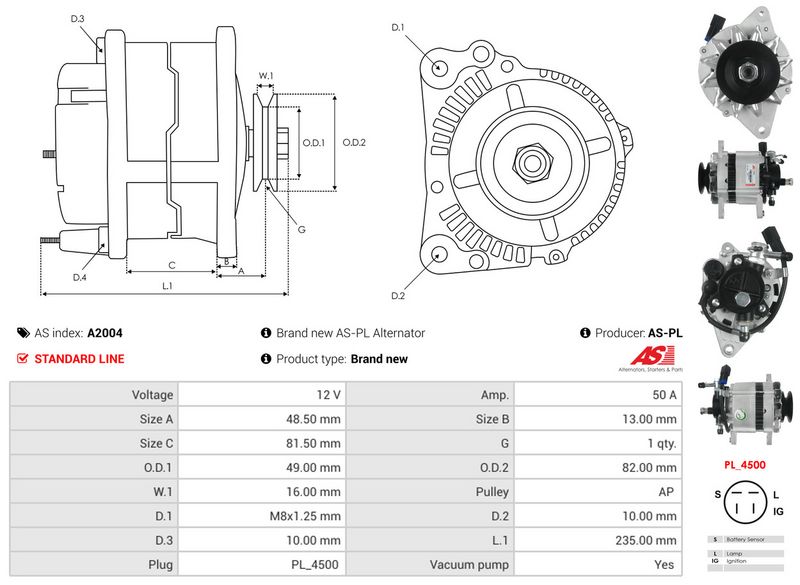 AS-PL A2004 Alternator
