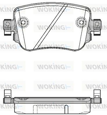 Комплект гальмівних накладок, дискове гальмо, Woking P14493.08