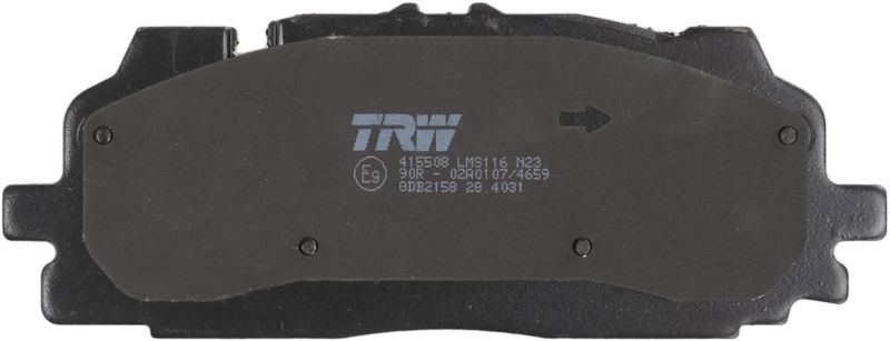 TRW GDB2158 Brake Pad Set, disc brake