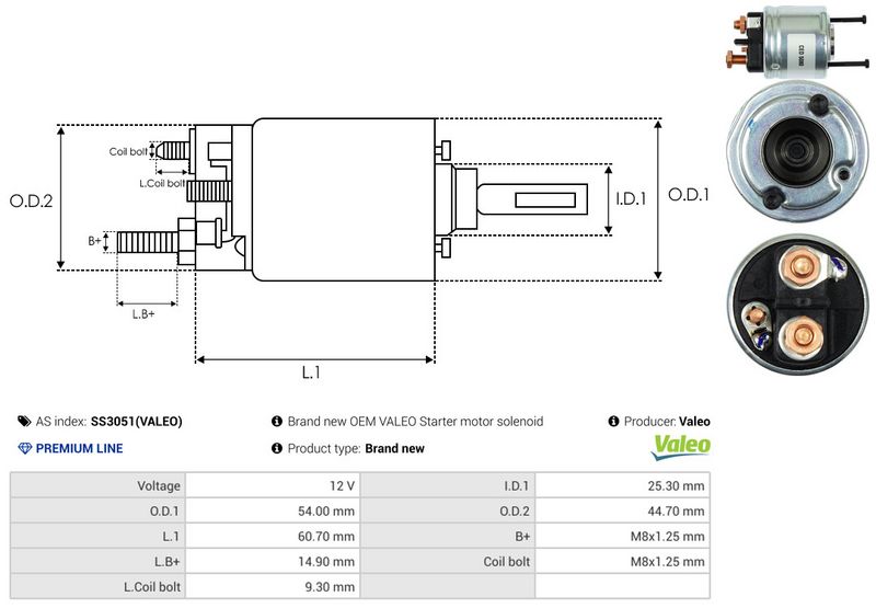 AS-PL SS3051(VALEO) Solenoid Switch, starter