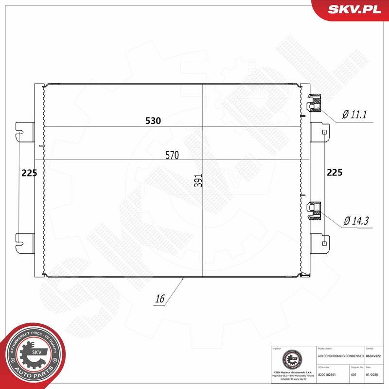 Kondensaator, kliimaseade, ESEN SKV 86SKV322