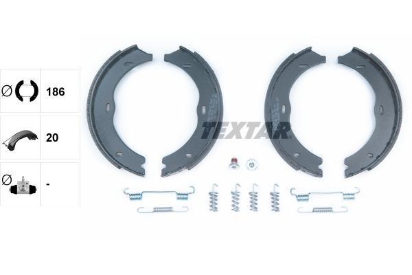 TEXTAR 91061900 Brake Shoe Set, parking brake