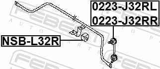 FEBEST NSB-L32R Mounting, stabiliser bar
