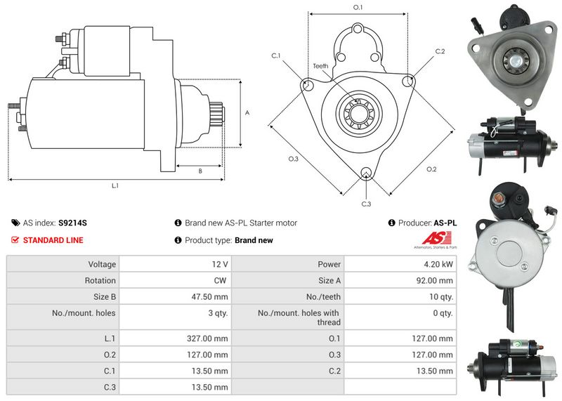 AS-PL S9214S Starter