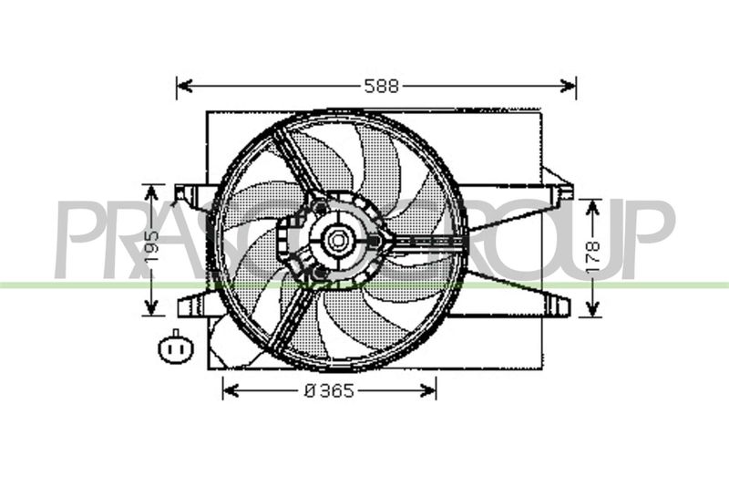 PRASCO ventilátor, motorhűtés FD340F002