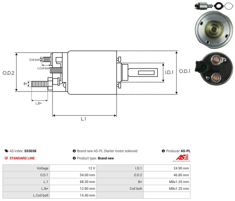 Magnetlülitus, starter, AS-PL SS3038