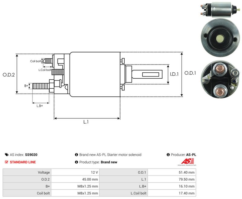 Magnetlülitus, starter, AS-PL SS9020