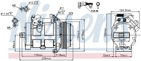 NISSENS 89081 Compressor, air conditioning