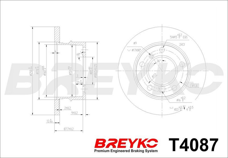 DAVID VASCO T4087 Brake Disc