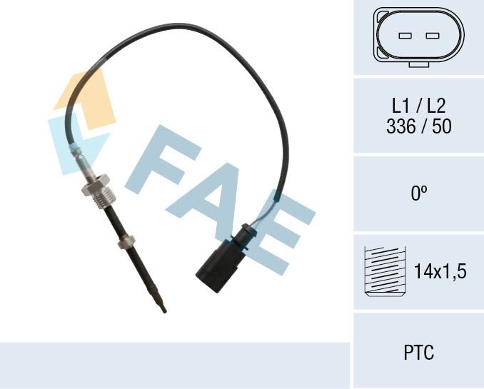 Датчик, температура відпрацьованих газів, Fae 68025