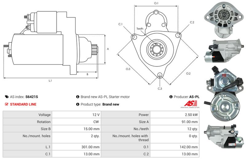 AS-PL S6421S Starter
