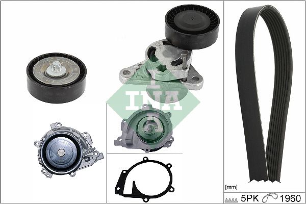 Schaeffler INA Vízszivattyú + bordásszíjkészlet 529 0487 30