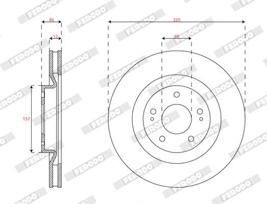 FERODO DDF2805C Brake Disc