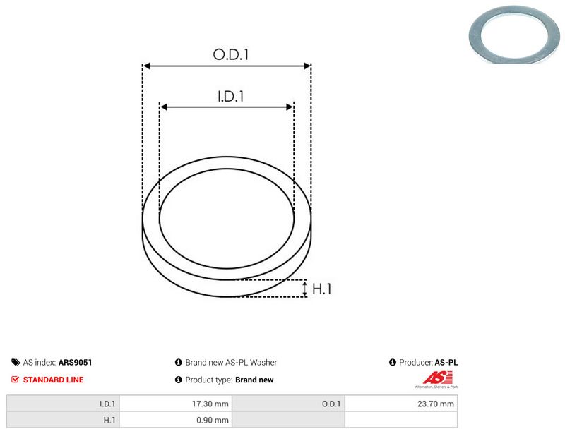 AS-PL ARS9051 Repair Set, alternator