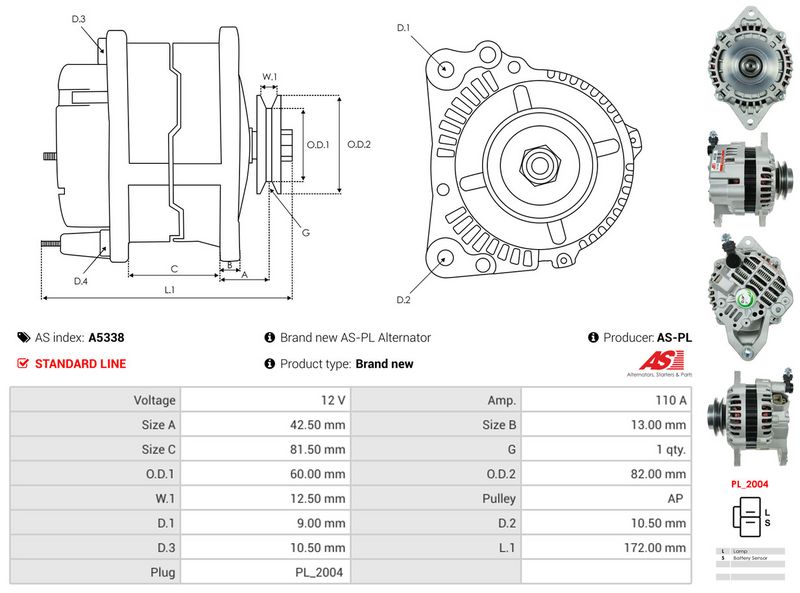 AS-PL A5338 Alternator