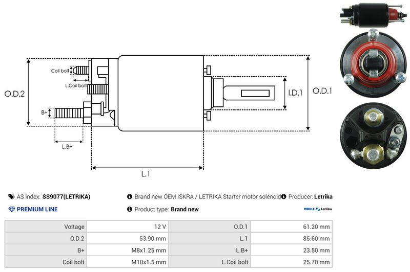 AS-PL SS9077(LETRIKA) Solenoid Switch, starter