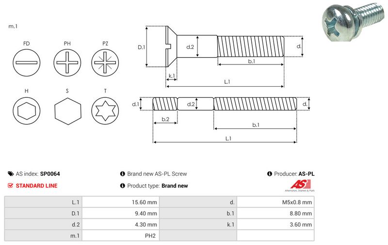 AS-PL SP0064 Repair Set, alternator