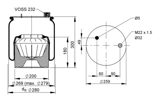 Mech, pneumatické odpružení 6173 N P42