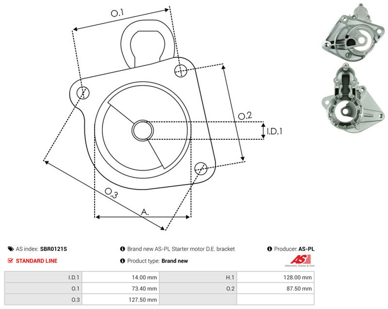 AS-PL SBR0121S Starter Lid, carburettor