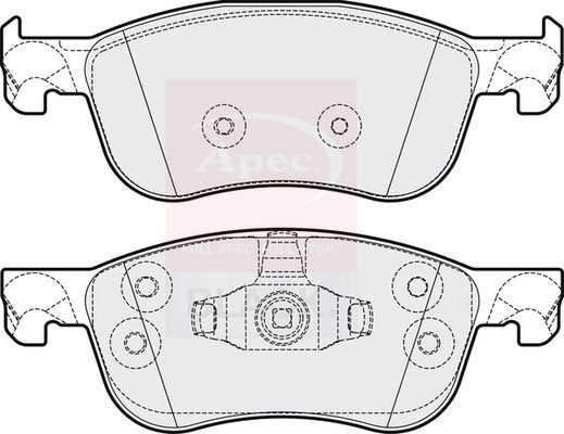 APEC Brake Pad Set, disc brake PAD2207B
