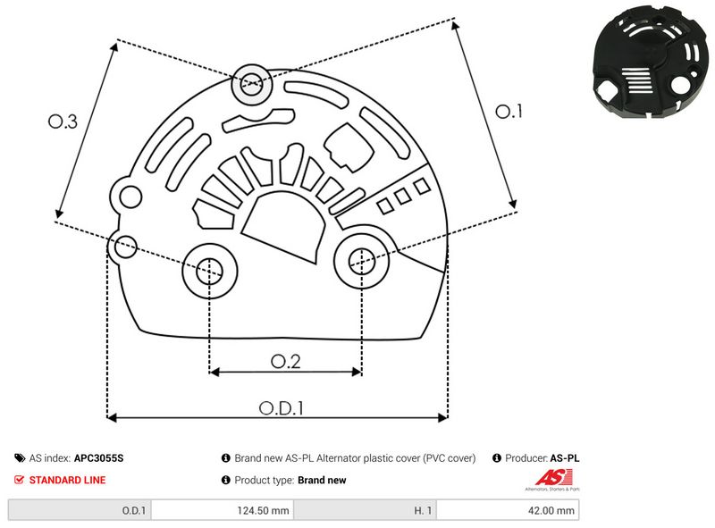 Kaitsekate, generaator, AS-PL APC3055S