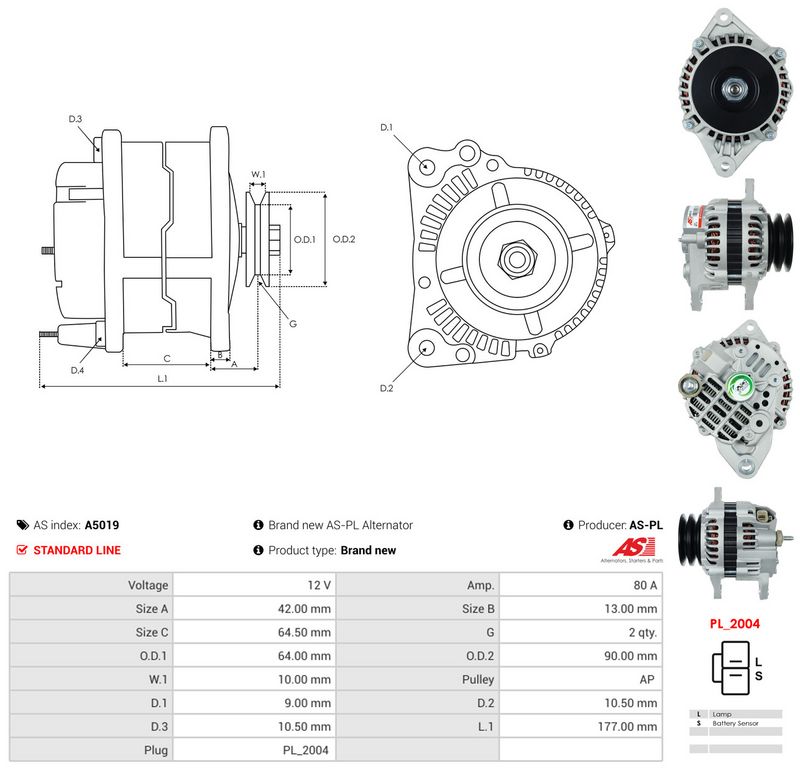 Generaator, AS-PL A5019