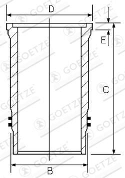 Camasa cilindru GOETZE ENGINE 15-370040-00