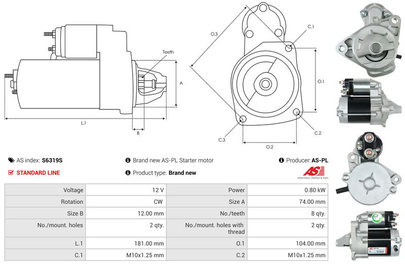 AS-PL S6319S Starter