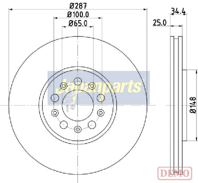 спирачен диск JAPANPARTS